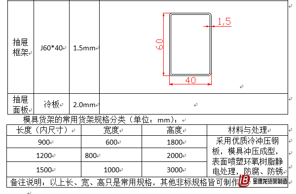 抽屉式货架