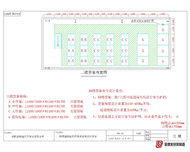 路虎汽车4S店货架